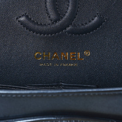 Chanel Metallic Lambskin Quilted Small Double Flap Blue 7 of 9