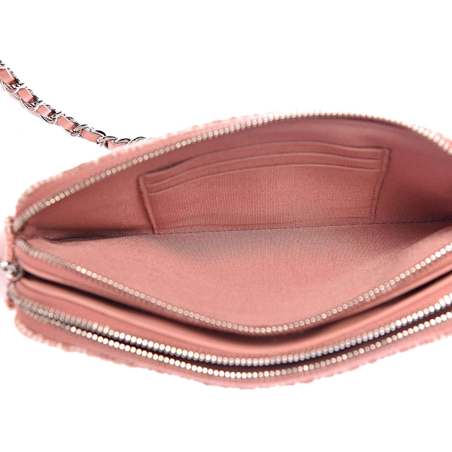 Chanel Canvas Small Deauville Clutch With Chain Pink 10 of 13