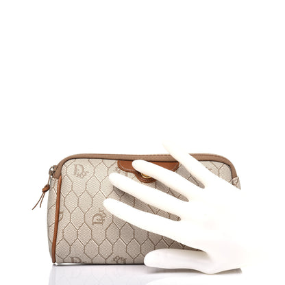 Christian Dior Honeycomb Cosmetic Case Brown 2 of 11