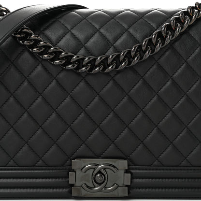 Chanel Calfskin Quilted New Medium Boy Flap So Black 8 of 11
