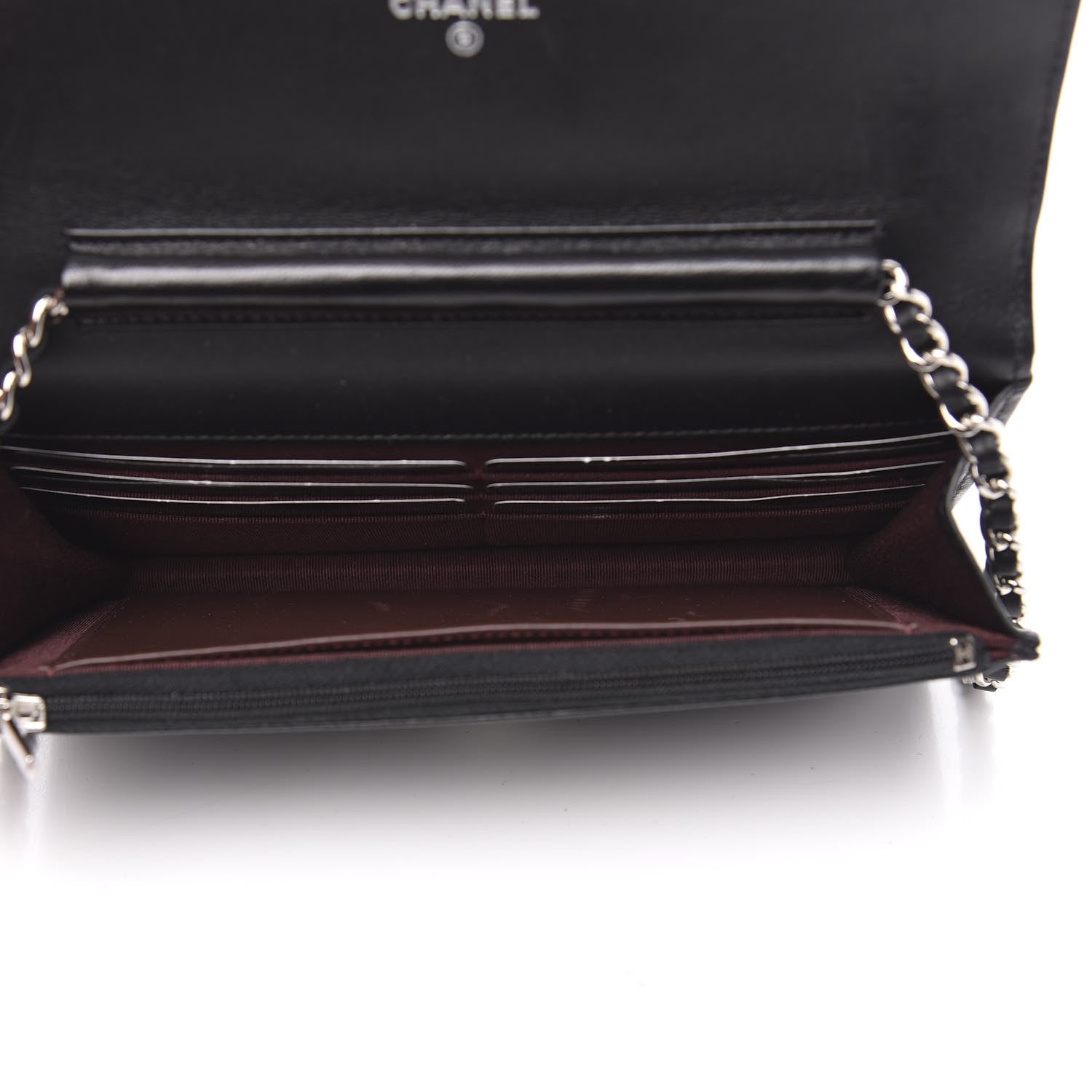 Chanel Lambskin Quilted Wallet On Chain WOC Black 5 of 11