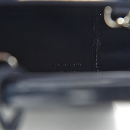 Saint Laurent Calfskin Crocodile Embossed Nano Sac De Jour Navy 7 of 11