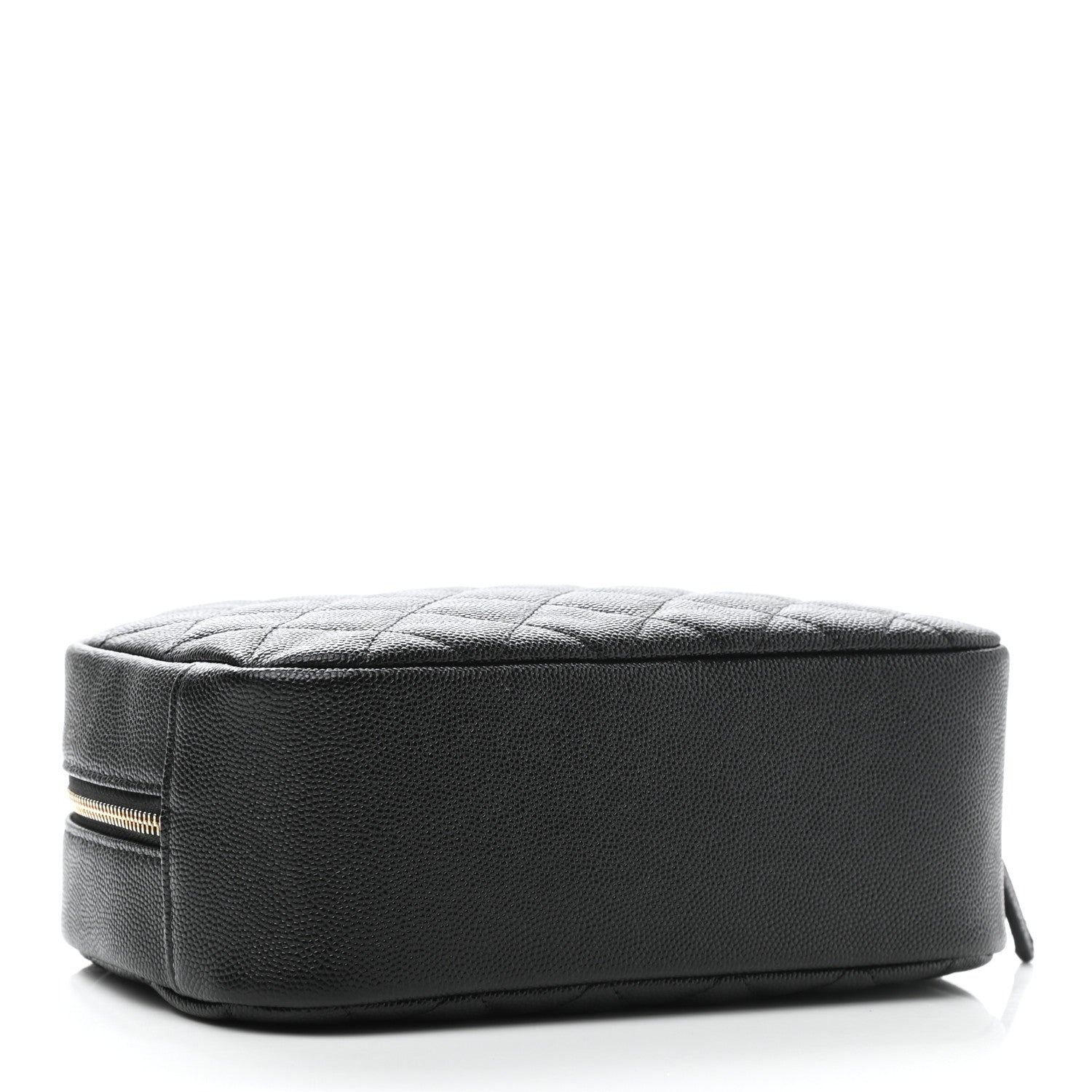 Chanel Caviar Quilted Curvy Pouch Cosmetic Case Black 4 of 7