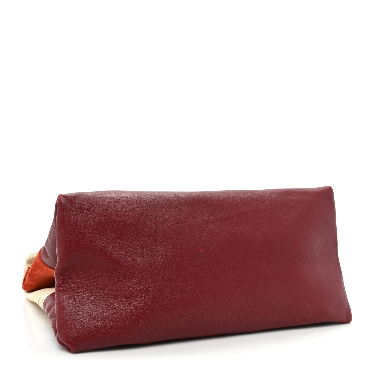 Python Calfskin All Soft Shoulder Bag Burgundy
