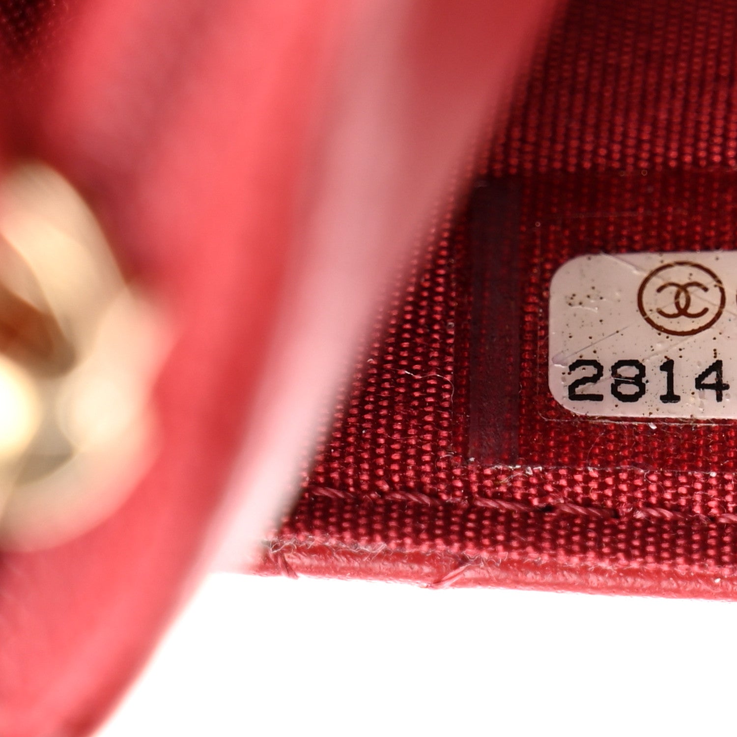 Chanel Lambskin Gripoix Quilted Wallet On Chain WOC Red 7 of 10