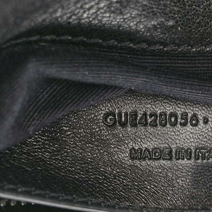 Saint Laurent Sheepskin Matelasse Chevron Monogram Monochrome Medium College Bag Black 7 of 12