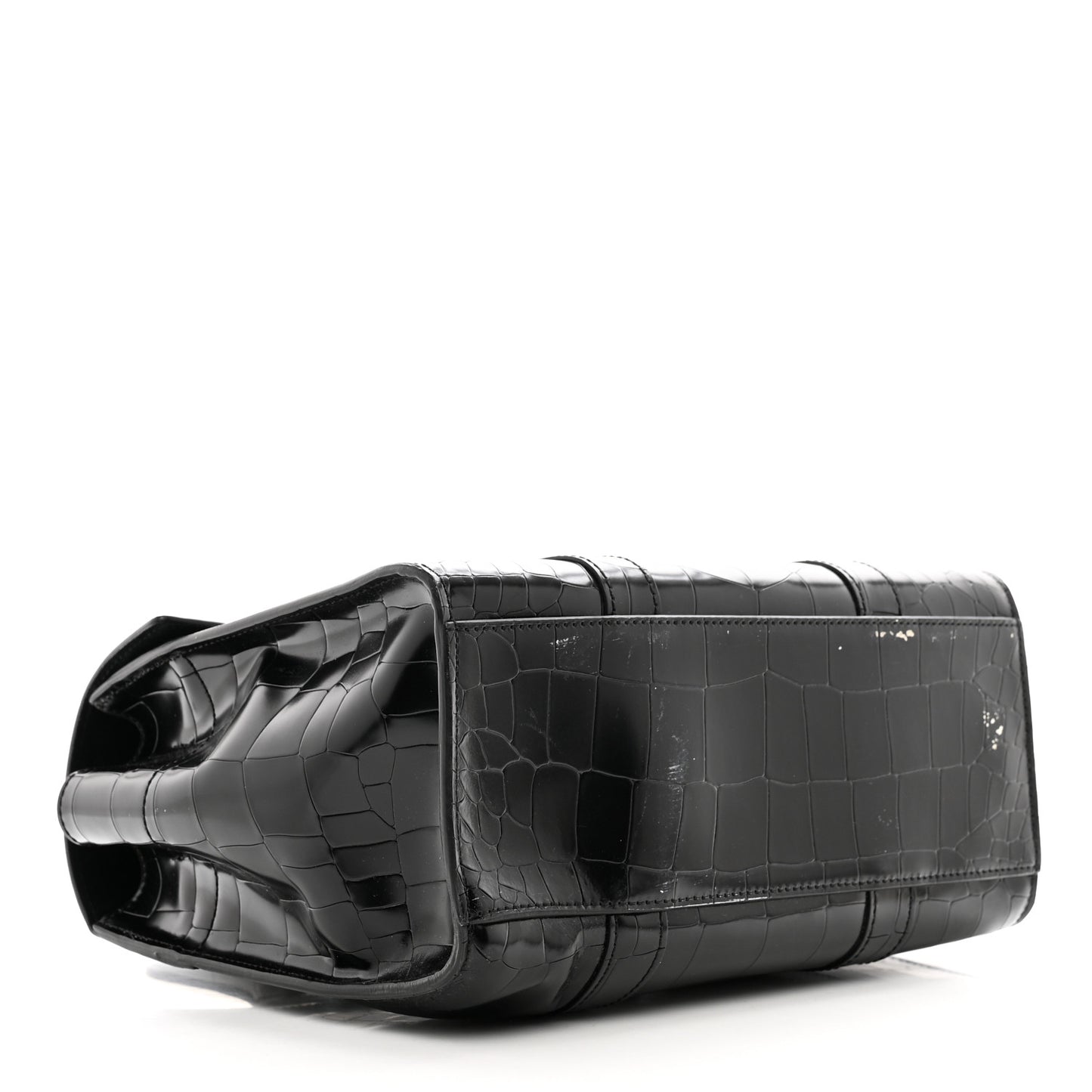 Crocodile Embossed Calfskin Bayswater Black