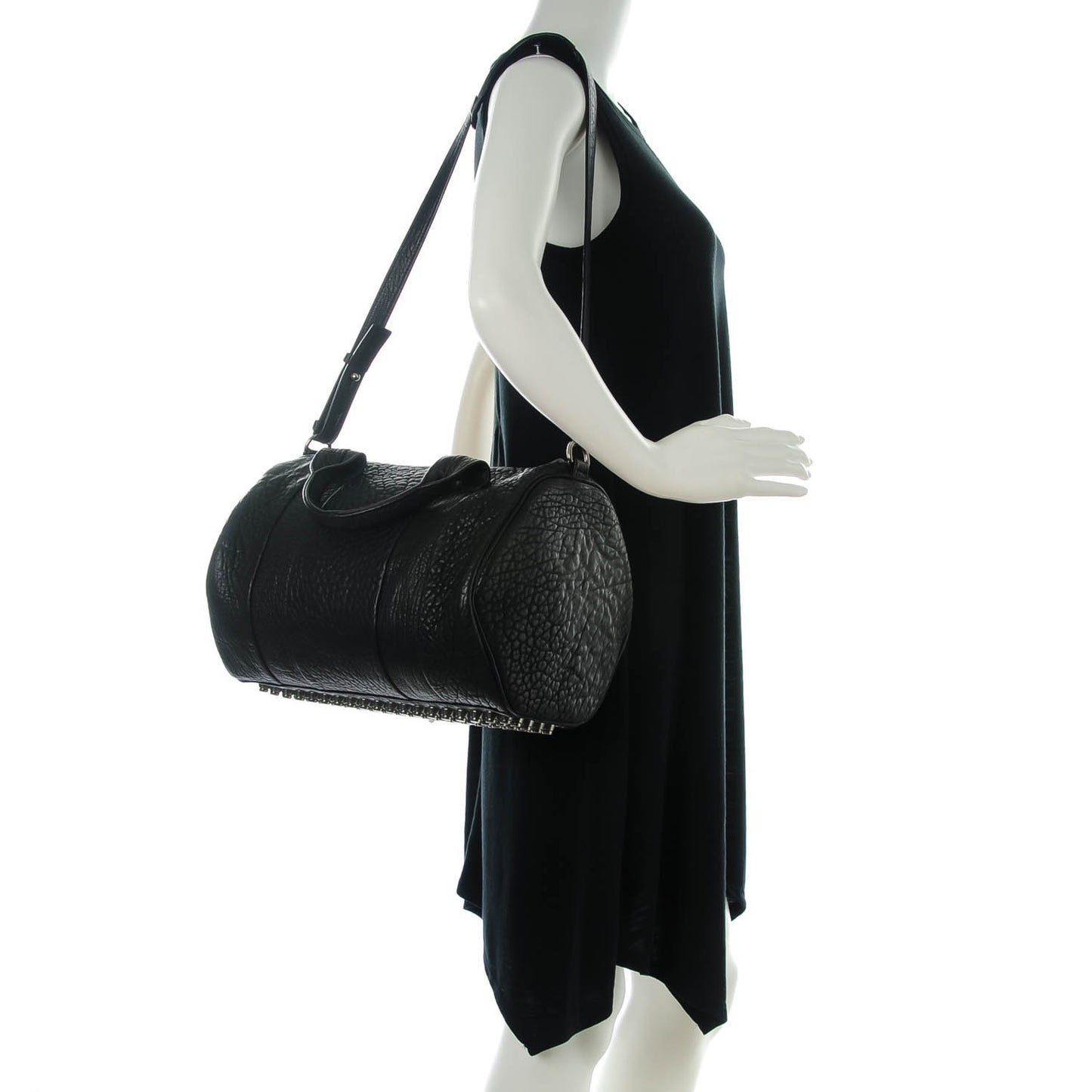 Pebbled Lambskin Rocco Black Nickel Hardware