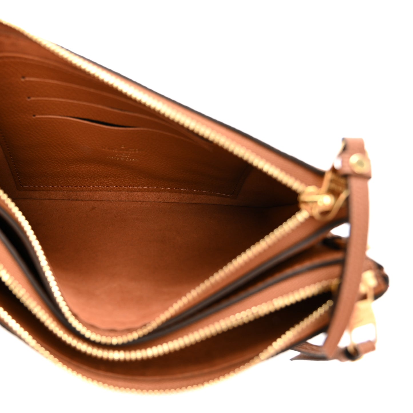 Empreinte Monogram Giant Double Zip Pochette Caramel
