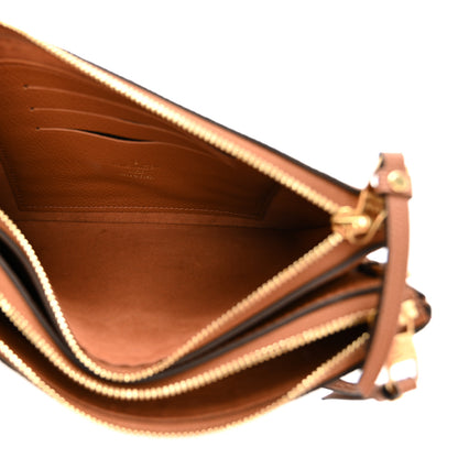 Louis Vuitton Empreinte Monogram Giant Double Zip Pochette Caramel 5 of 9
