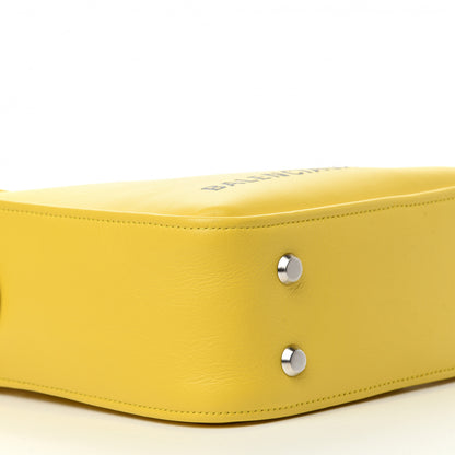 Balenciaga Shiny Day Calfskin Logo S Triangle Duffle Jaune Black 8 of 10