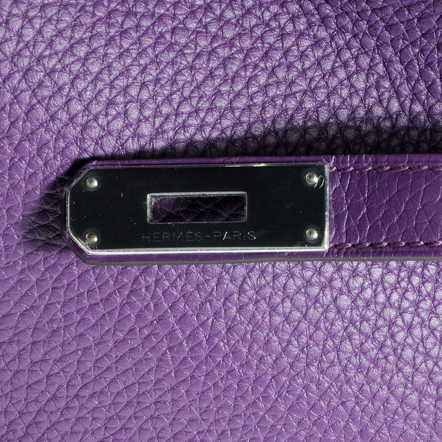 Hermes Taurillon Clemence Birkin 35 Ultraviolet 9 of 10