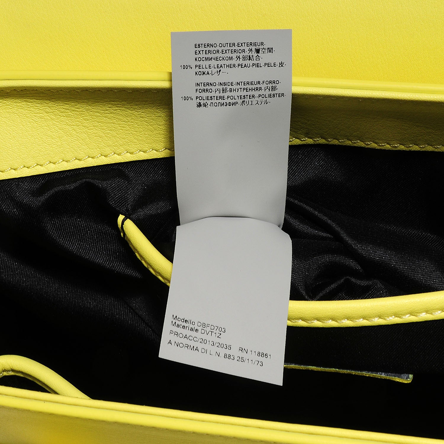 Versace Leather Small Signature Bag Yellow 7 of 8