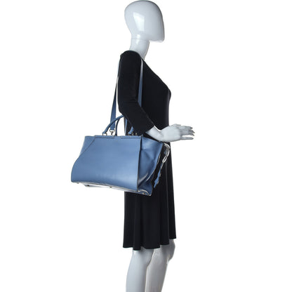 Fendi Vitello Dolce Croc Tail Petite 3Jours Tote Light Blue 2 of 16
