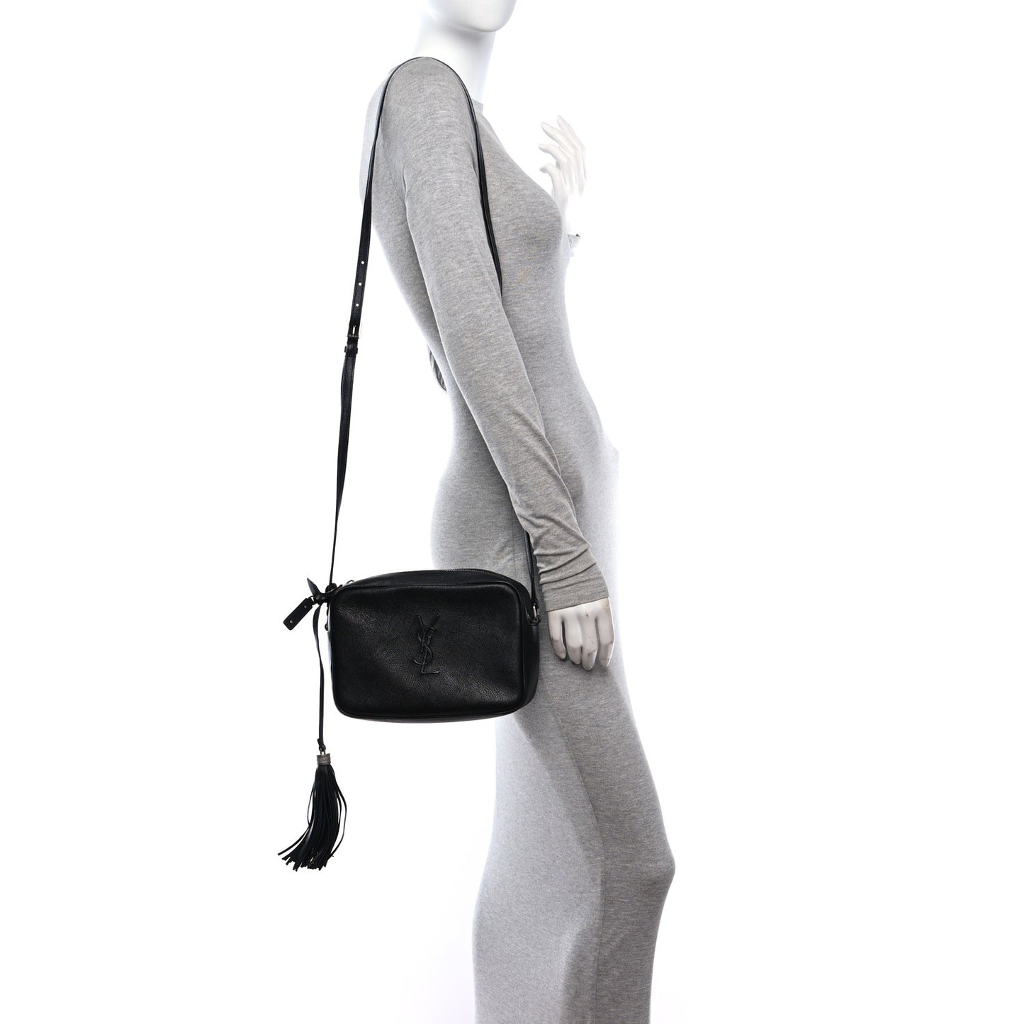 Lambskin Monogram Small Lou Camera Bag Black