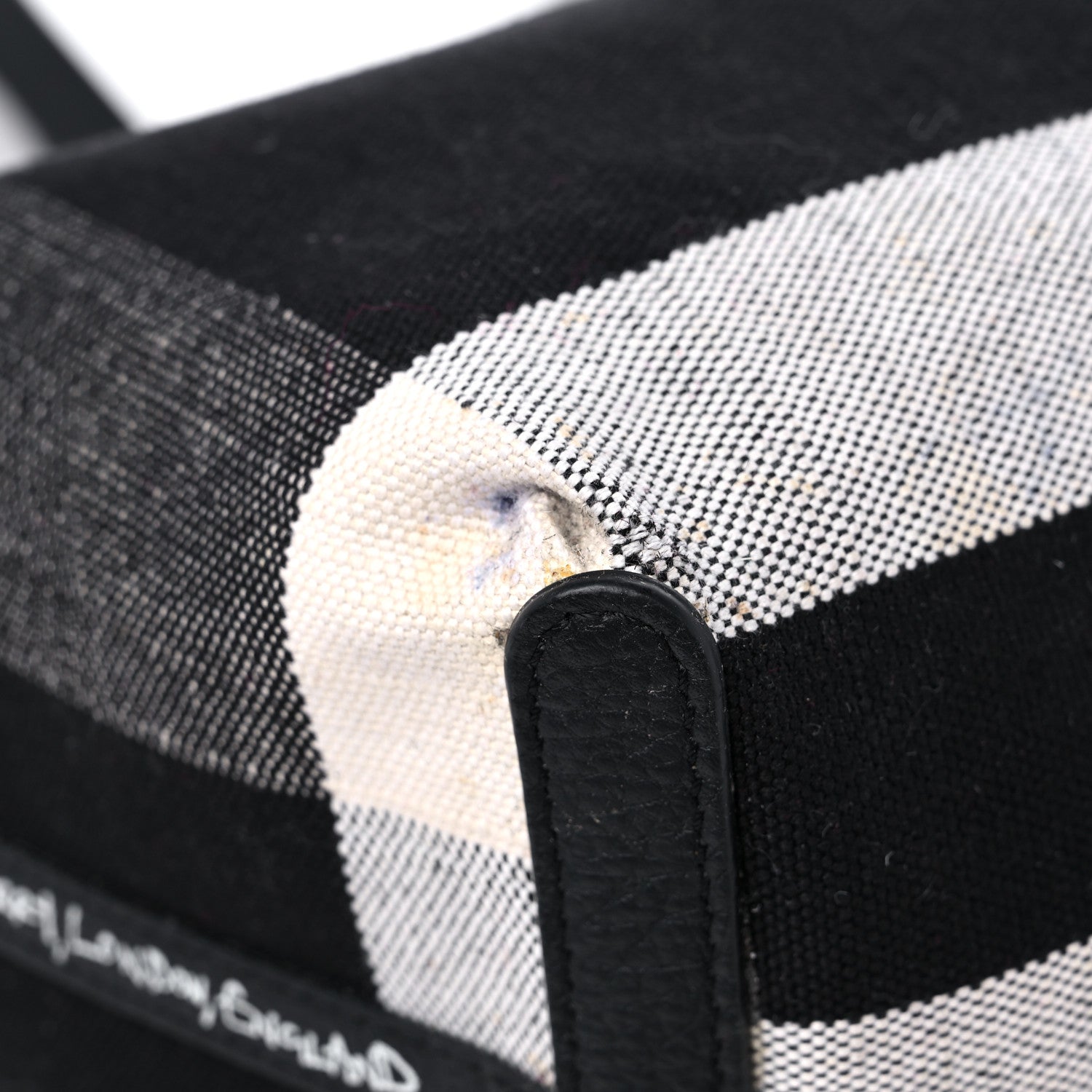 Burberry Coated Canvas Mega Check Medium Doodle Tote Black White 16 of 22