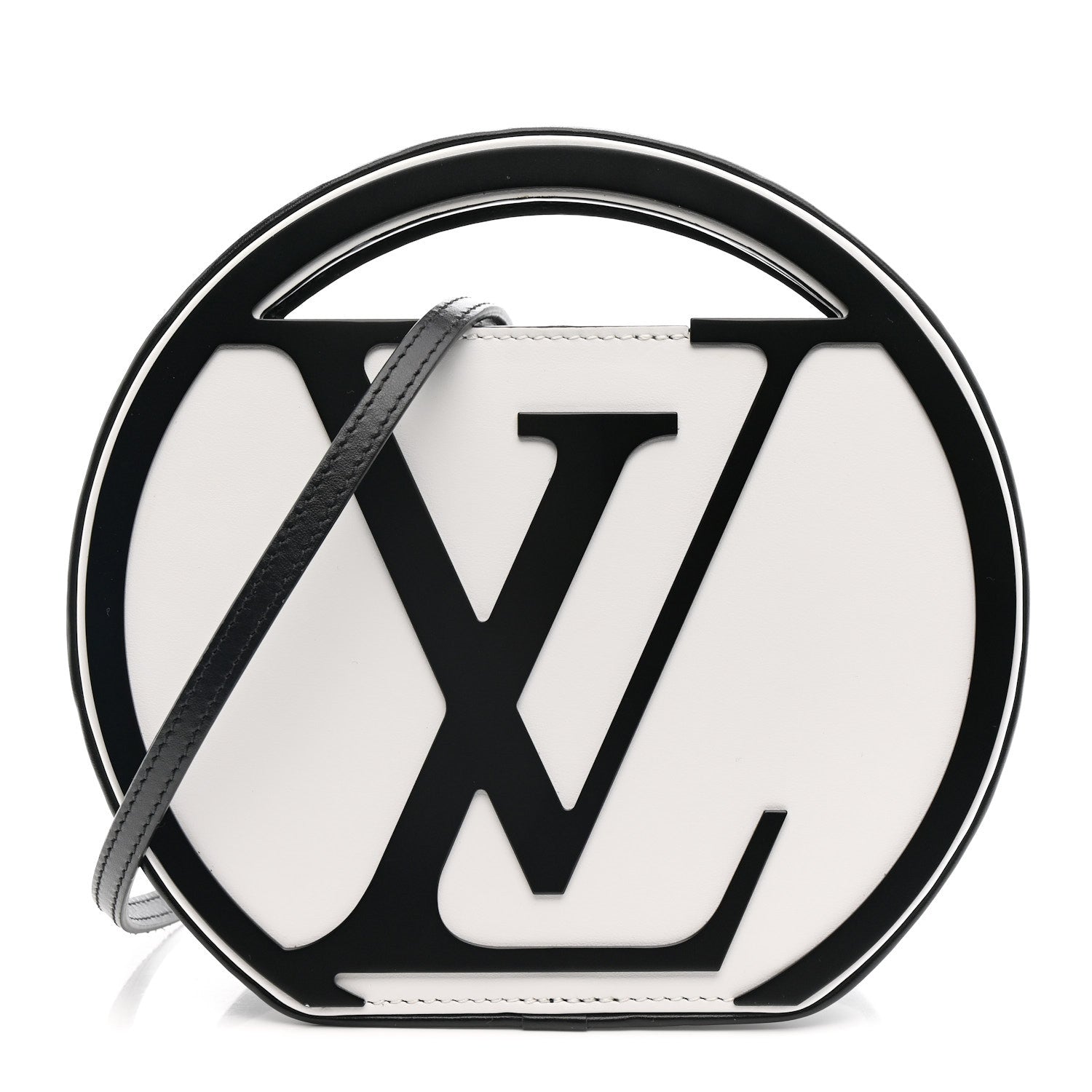 Louis Vuitton Calfskin Around Me PM White Black 1 of 11