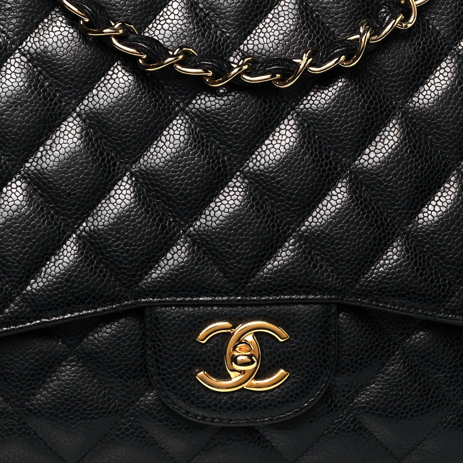 Chanel Caviar Quilted Jumbo Single Flap Black 8 of 15