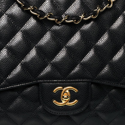 Chanel Caviar Quilted Jumbo Single Flap Black 8 of 15