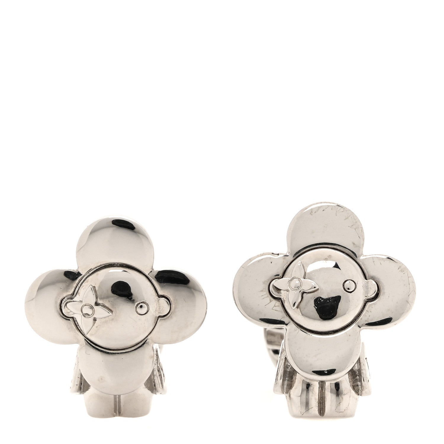 Louis Vuitton Sterling Silver Vivienne Cufflinks 1 of 4