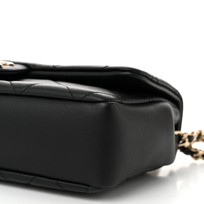 Chanel Lambskin Quilted Resin Bi-Color Chain Flap Bag Black 10 of 11