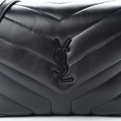 Saint Laurent Calfskin Y Quilted Monogram Toy Loulou Crossbody Bag Black 9 of 11