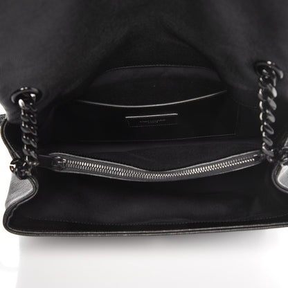 Saint Laurent Grain De Poudre Medium West Hollywood Monogram Fold-Over Black 5 of 7