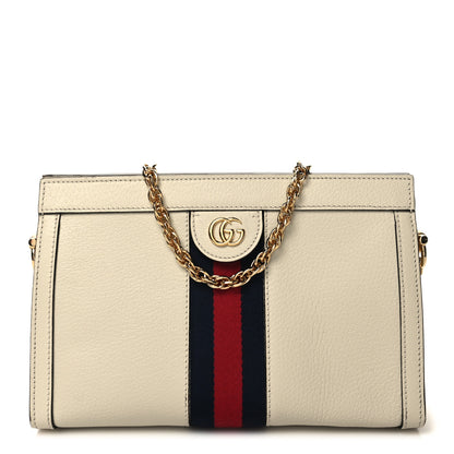 Gucci Textured Calfskin Web Small Ophidia Chain Shoulder Bag Mystic White 1 of 11