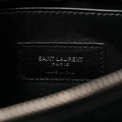 Saint Laurent Grain De Poudre Medium West Hollywood Monogram Fold-Over Black 6 of 10