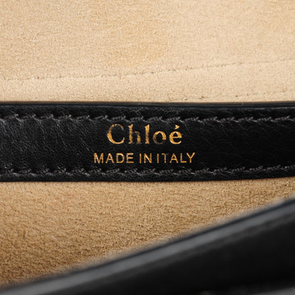 Chloe Calfskin Small Charm Hudson Shoulder Bag Black 6 of 7