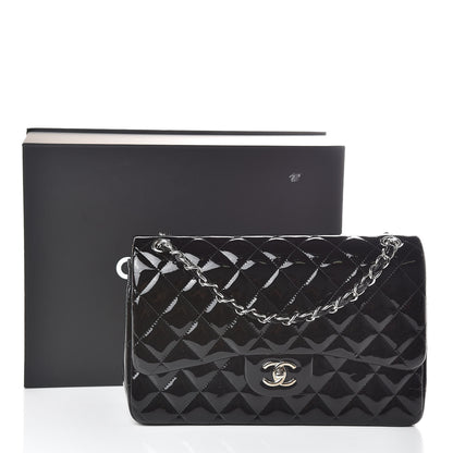 Chanel Patent Quilted Jumbo Double Flap Black 11 of 11