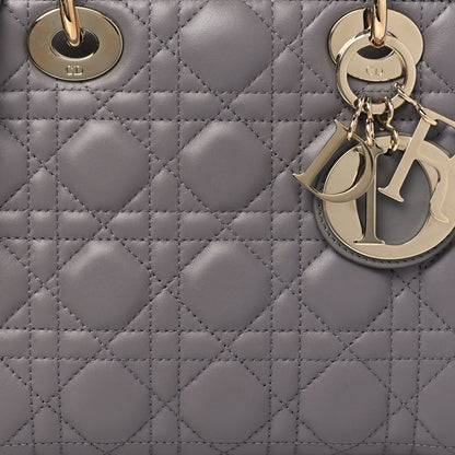 Christian Dior Lambskin Cannage Small My ABCDior Lady Dior Grey 7 of 9
