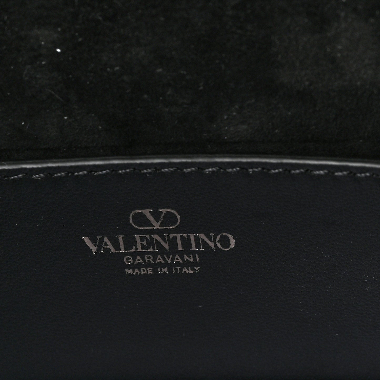 Crystal Nappa Monochrome Vlogo Small Loco Shoulder Bag Black