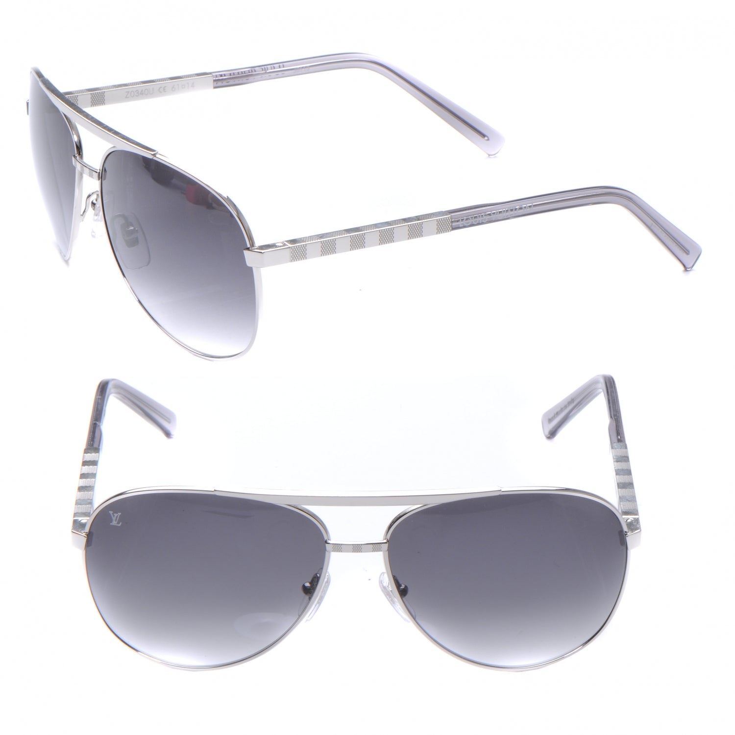 Louis Vuitton Metal Attitude Pilote Sunglasses Z0340U Azur 1 of 5