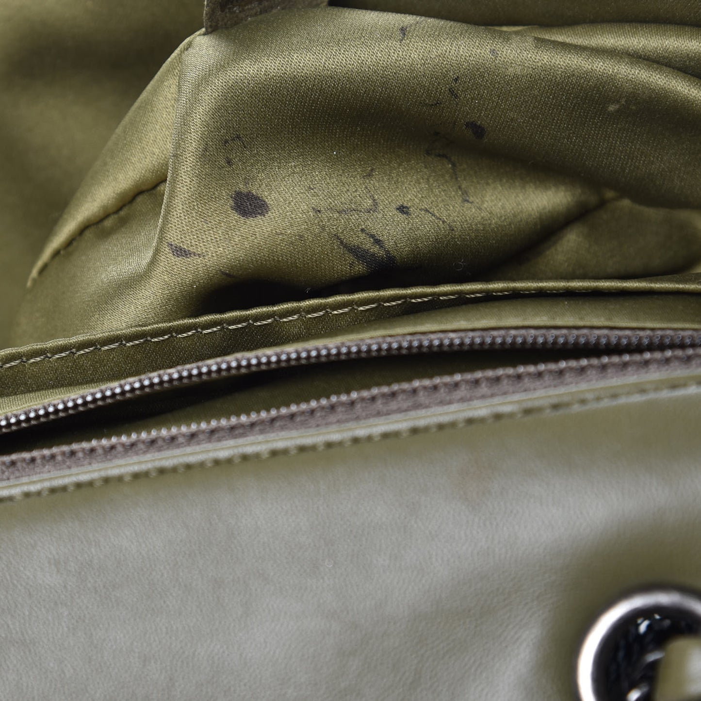 Sequin Coco Cuba Medium Single Flap Khaki