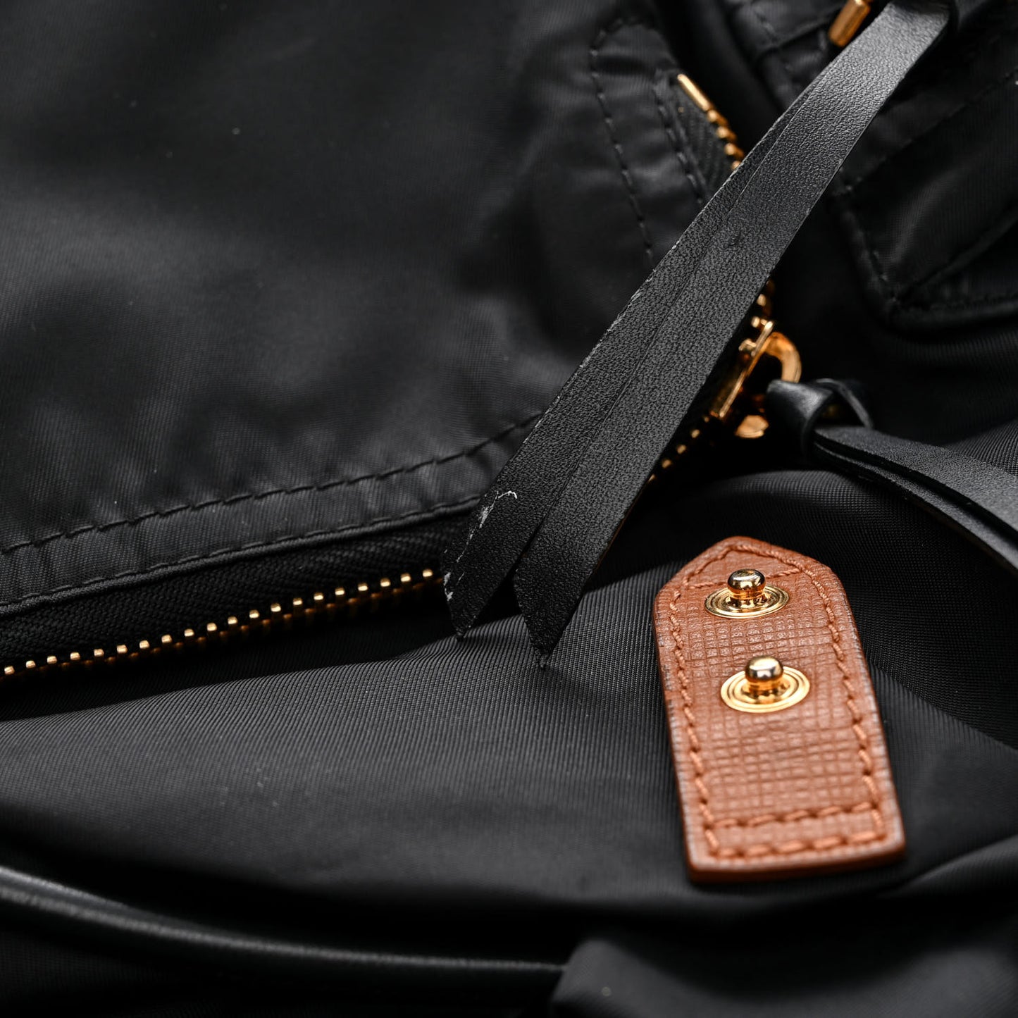 Nylon Medium Rucksack Backpack Black