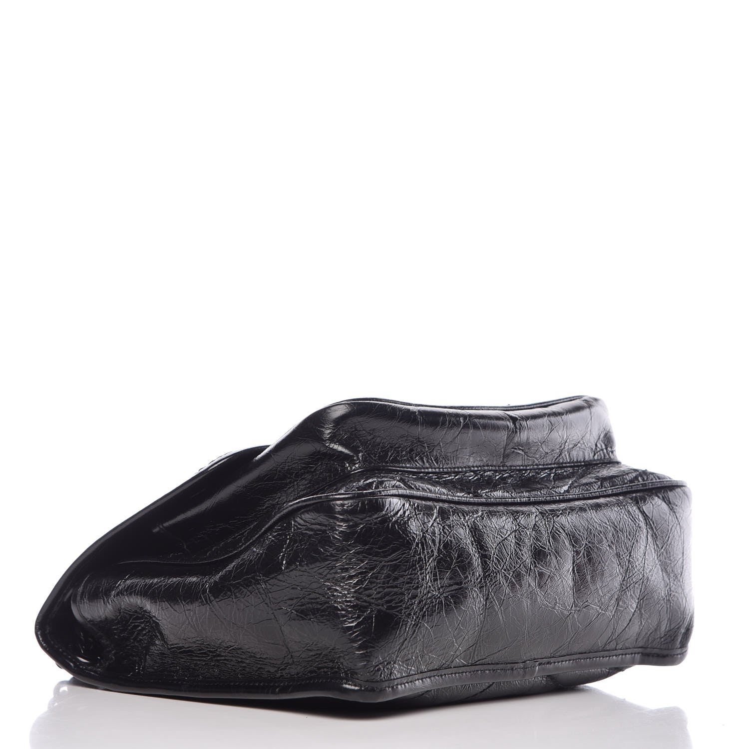 Saint Laurent Crinkled Calfskin Matelasse Monogram Medium Niki Chain Satchel Black 4 of 9