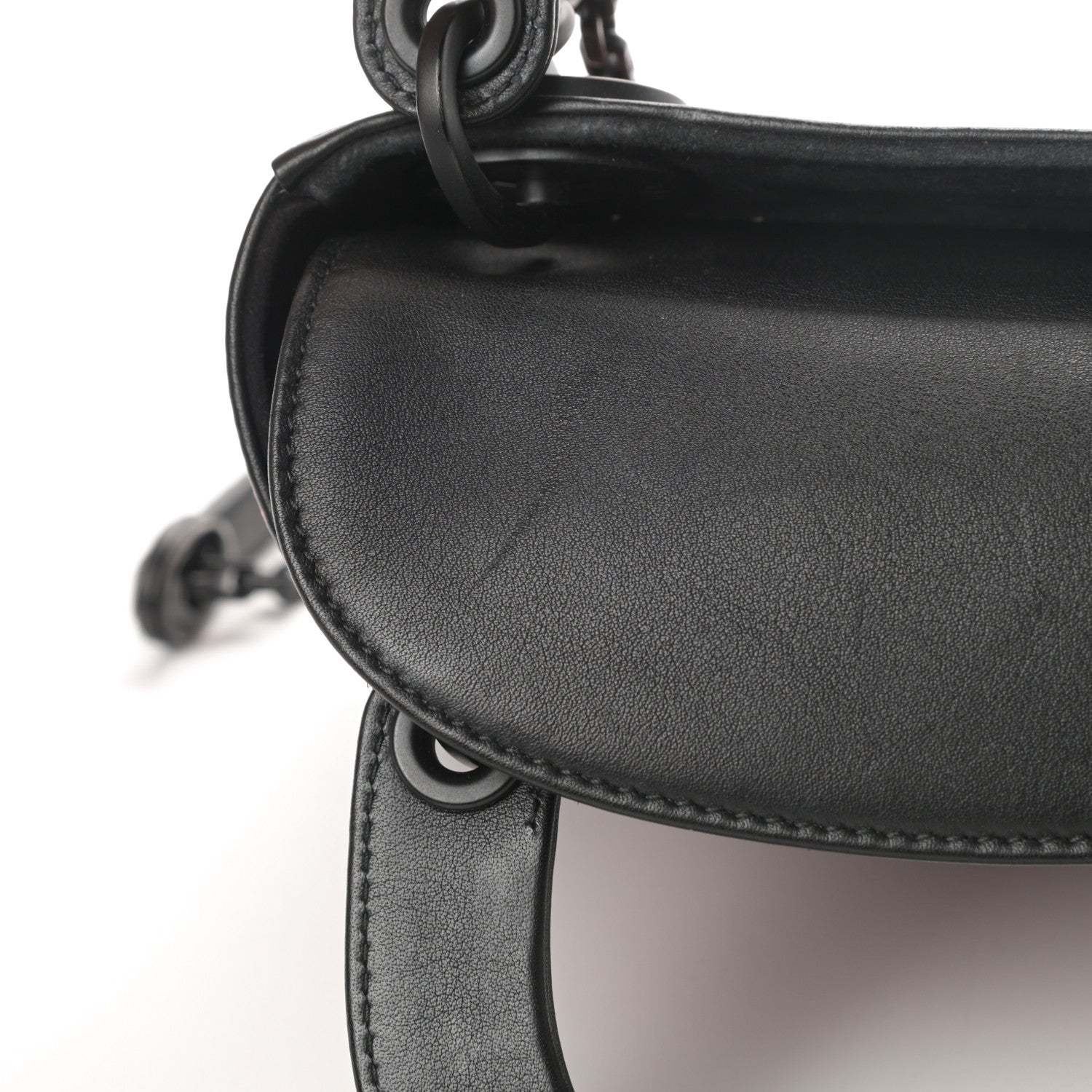 Christian Dior Smooth Calfskin Painted Mini Heart Clover Lady Dior Black Red 12 of 16