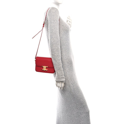 Celine Shiny Calfskin Teen Triomphe Red 2 of 10