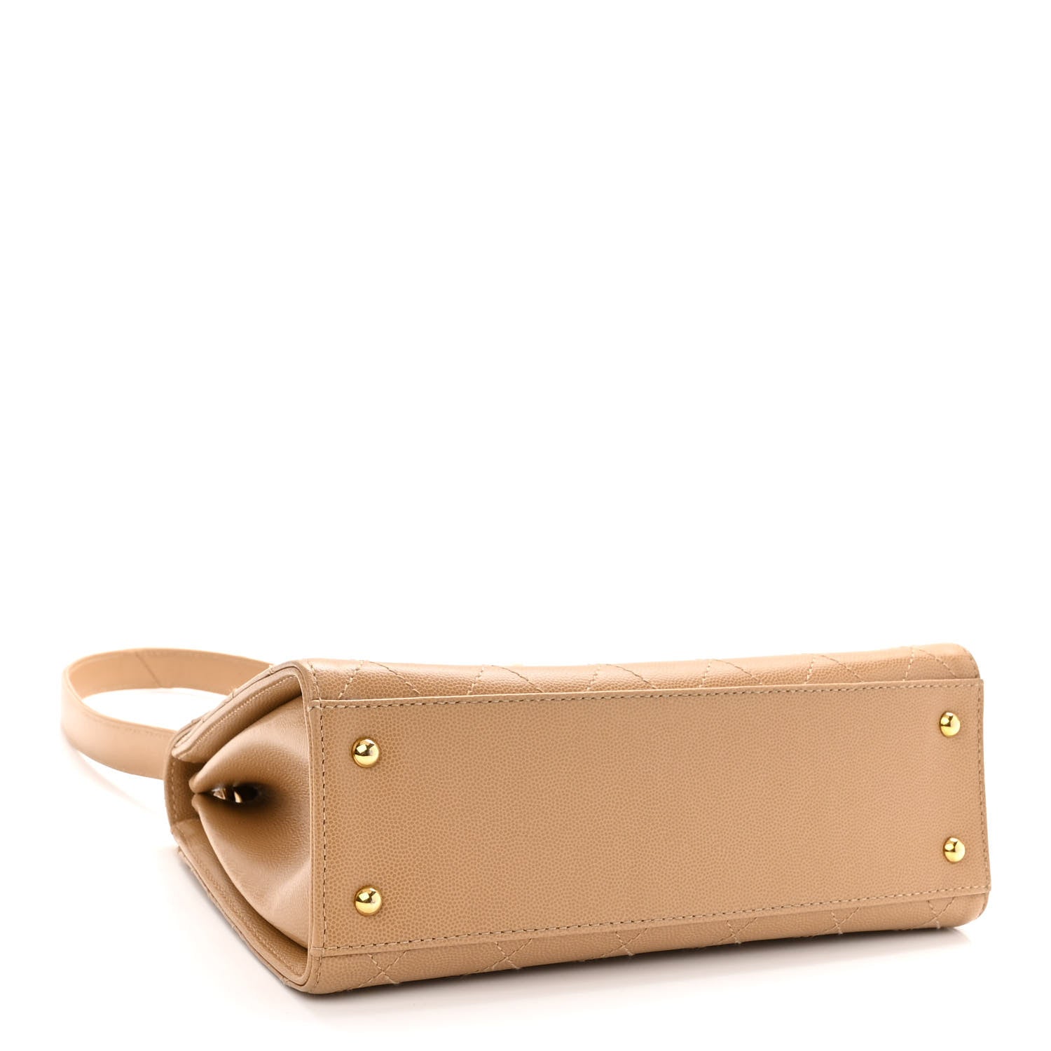 Chanel Caviar Stitched Shoulder Flap Bag Beige 3 of 8
