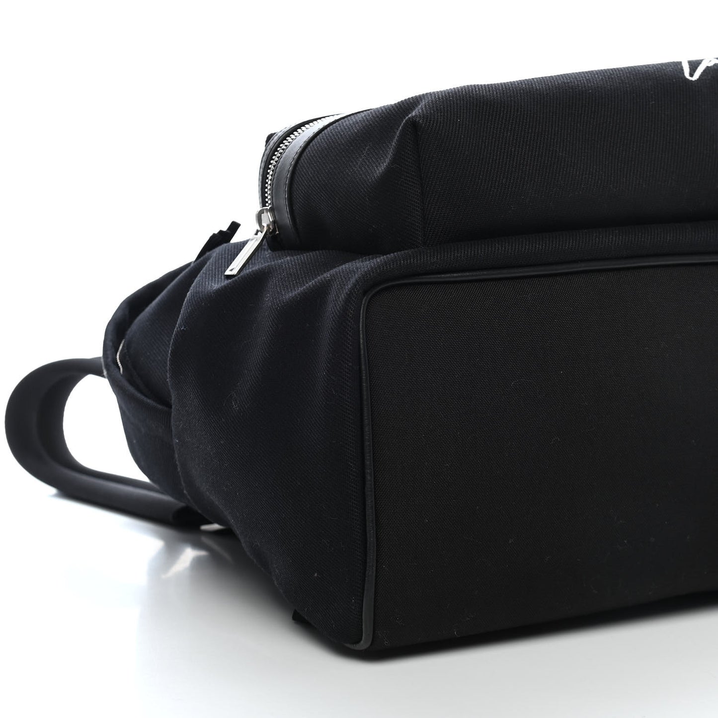 Canvas Signature Embroidered City Backpack Black