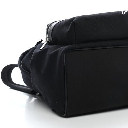 Saint Laurent Canvas Signature Embroidered City Backpack Black 6 of 7