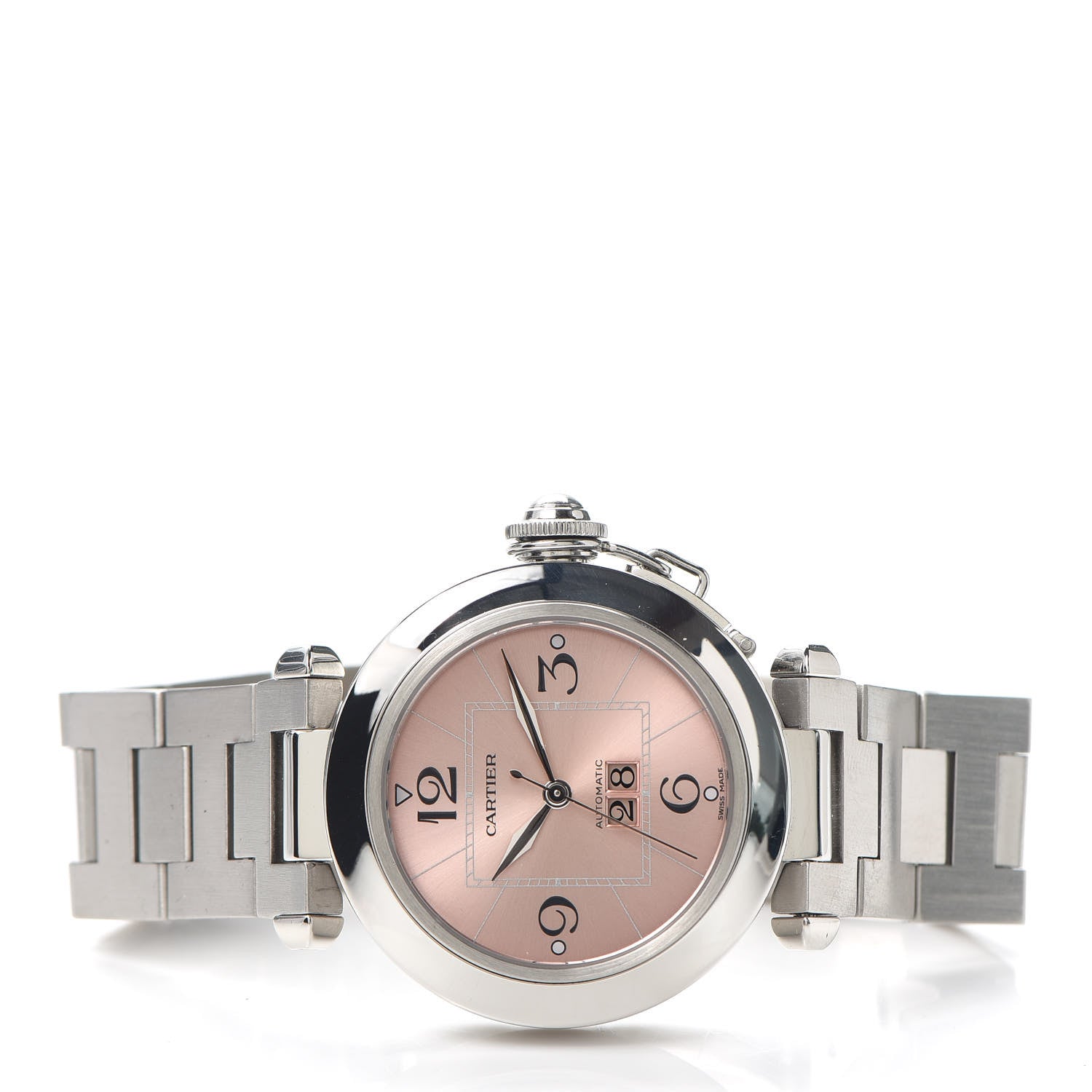Cartier Stainless Steel 35mm Pasha C Big Date Automatic Watch Pink 2 of 5