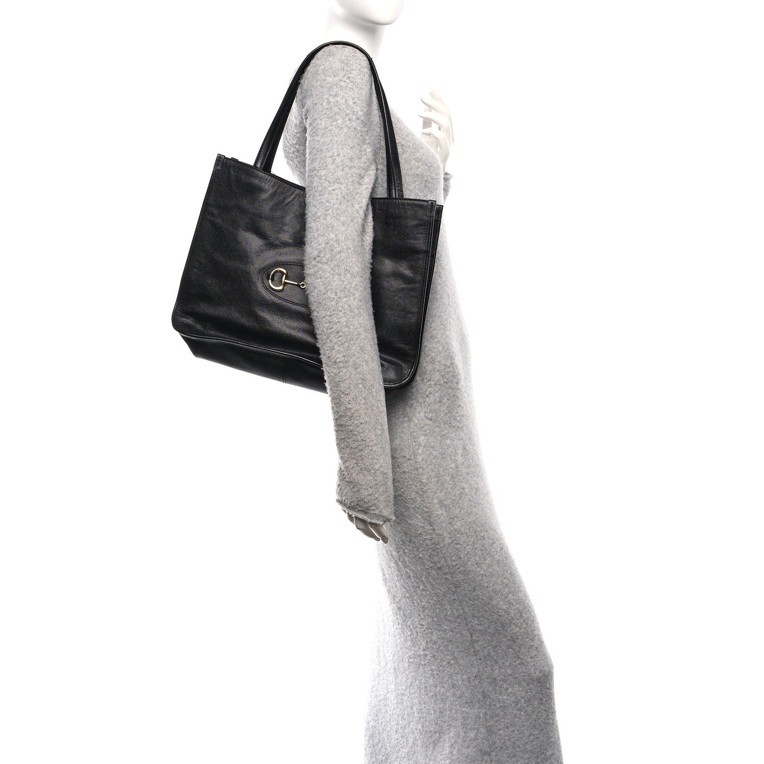 Gucci New Sakai Calfskin Lux Horsebit 1955 Tote Bag Black 3 of 19