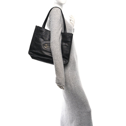 Gucci New Sakai Calfskin Lux Horsebit 1955 Tote Bag Black 3 of 19