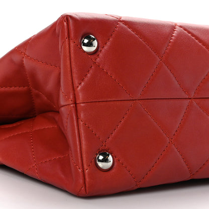 Chanel Calfskin Quilted Large In the Business Tote Red 8 of 9