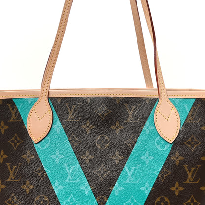 Louis Vuitton Monogram V Neverfull MM Turquoise 9 of 11