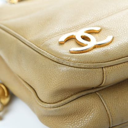 Chanel Caviar Shoulder Bag Beige 9 of 25