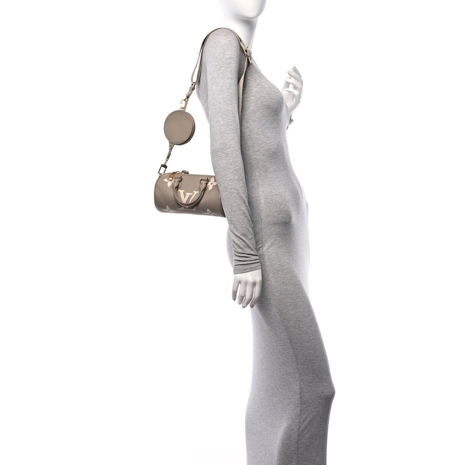 Louis Vuitton Empreinte Monogram Giant Papillon BB Tourterelle Cream 2 of 9