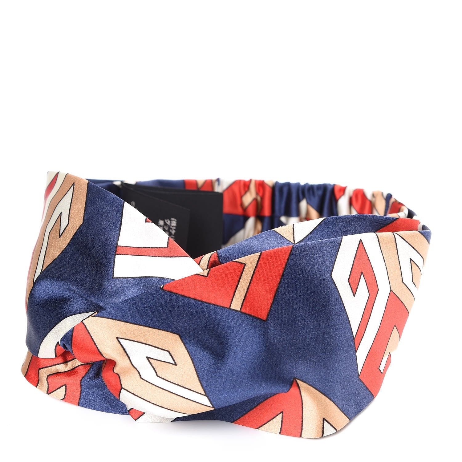 Gucci Silk GG Wallpaper Duchess Headband Royal Blue Red 1 of 6
